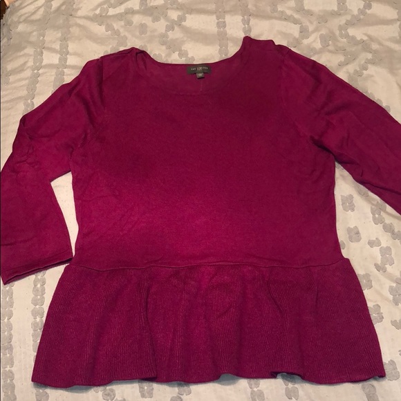 The Limited Sweaters - The Limited three quarter length peplum sweater